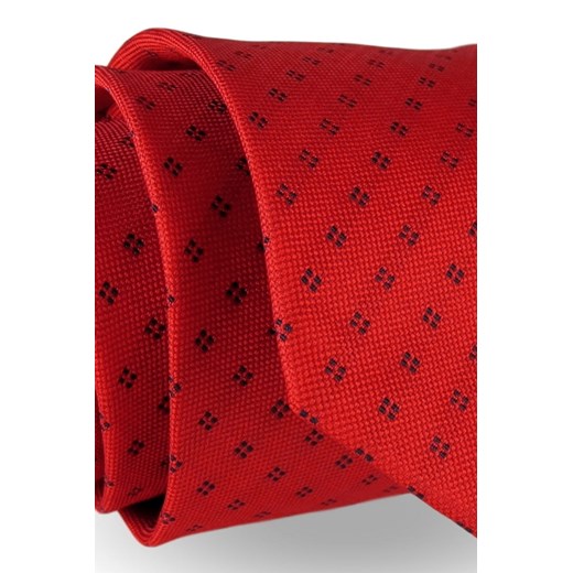 Krawat Męski Elegancki Modny klasyczny szeroki czerwony we wzory G239 Jasman wyprzedaż ŚWIAT KOSZUL
