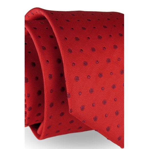 Krawat Męski Elegancki Modny klasyczny szeroki czerwony we wzory G242 Jasman wyprzedaż ŚWIAT KOSZUL