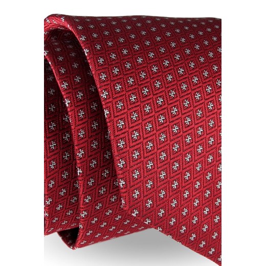 Krawat Męski Elegancki Modny klasyczny bordowy we wzorki G260 Jasman ŚWIAT KOSZUL wyprzedaż