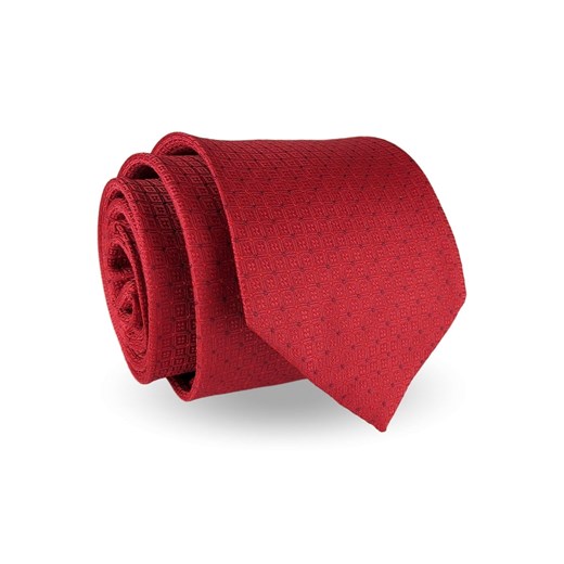 Krawat Męski Elegancki Modny klasyczny czerwony we wzorki G261 Jasman wyprzedaż ŚWIAT KOSZUL