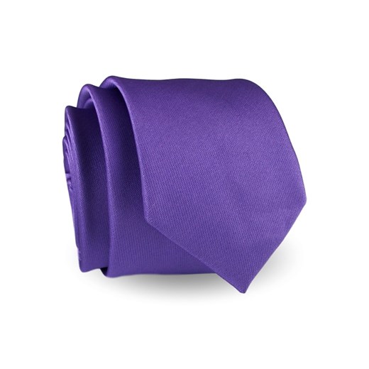 Krawat Męski Elegancki Modny Klasyczny szeroki gładki jasny fiolet wrzosowy liliowy G310 wyprzedaż ŚWIAT KOSZUL