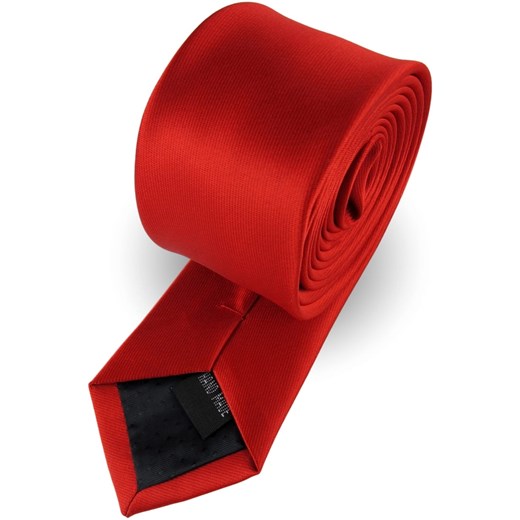 Krawat Męski Elegancki Modny Klasyczny szeroki gładki czerwony makowy G319 okazja ŚWIAT KOSZUL