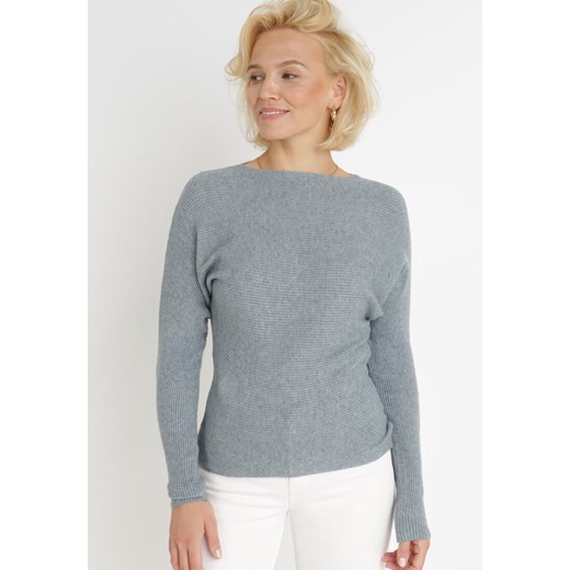 Sweter damski Born2be z okrągłym dekoltem 