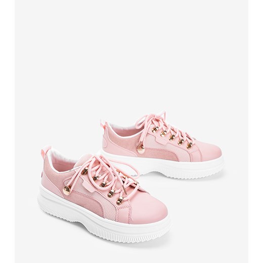 Różowe sneakersy na wysokiej podeszwie Tifel 39 gemre