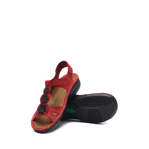 Skórzane sandały w kolorze czerwonym Comfortfusse 39 wyprzedaż Limango Polska
