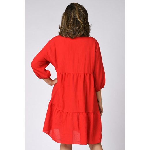 Sukienka "Louis" w kolorze czerwonym Plus Size Company XXL Limango Polska okazja