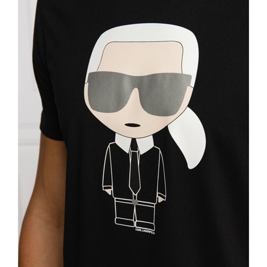 T-shirt męski Karl Lagerfeld czarny z krótkimi rękawami 