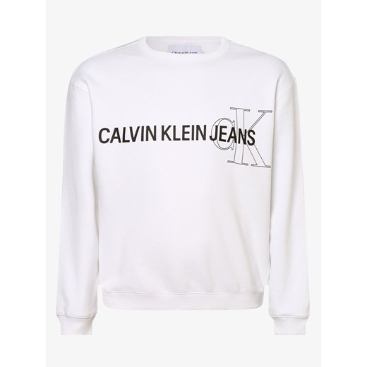 Calvin Klein Jeans - Męska bluza nierozpinana – duże rozmiary, biały XXL vangraaf