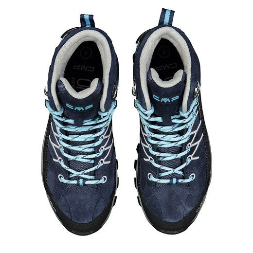 Granatowe buty trekkingowe damskie Cmp na płaskiej podeszwie sportowe 