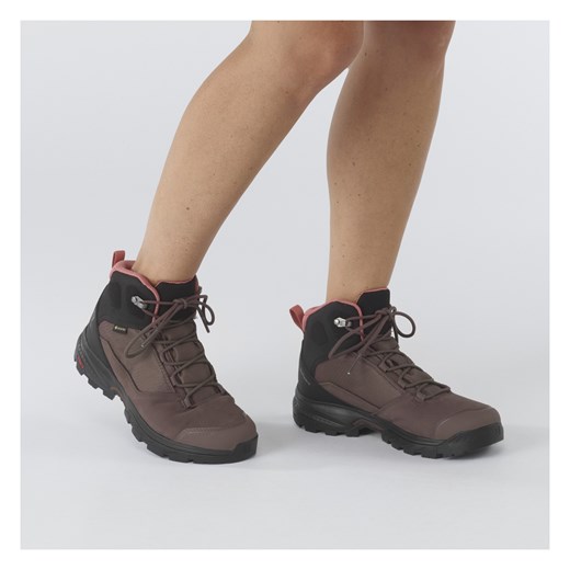 Damskie Buty turystyczne SALOMON OUTWARD GTX W PEPPERCORN/BLACK/BRIC PEPPERCORN/BLACK/BRIC L41288300 Salomon 41 1/3 wyprzedaż sklepmartes.pl