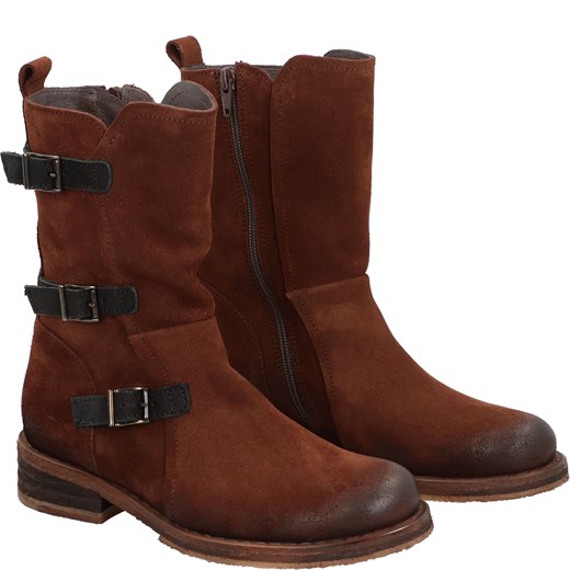 VENEZIA Zamszowe botki - C876 BROWN-BLACK Venezia 41 Venezia