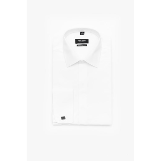 koszula saverne 9001 na spinki custom fit biały Recman 43/164-170/No Recman