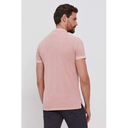 T-shirt męski Pepe Jeans różowy dzianinowy casual na wiosnę 