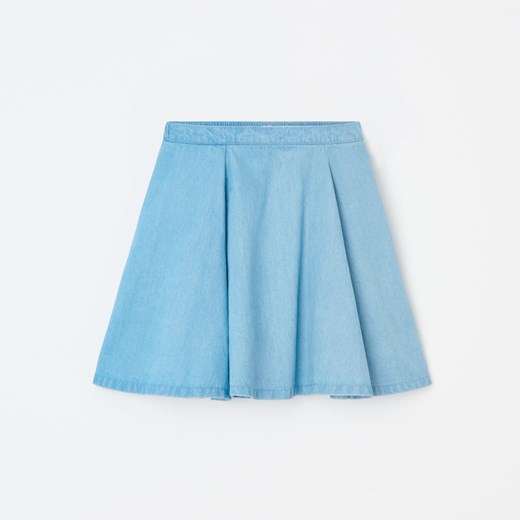 Reserved - Jeansowa spódnica z lyocellu i bawełny - Niebieski Reserved 164 wyprzedaż Reserved