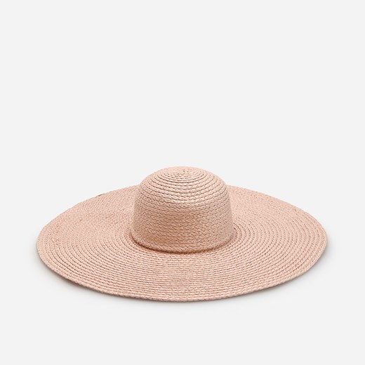 Reserved - Pleciony kapelusz z papierowej słomki - Różowy Reserved M okazja Reserved