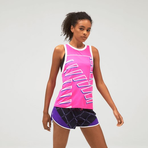 Bluzka damska New Balance różowa w sportowym stylu na lato 