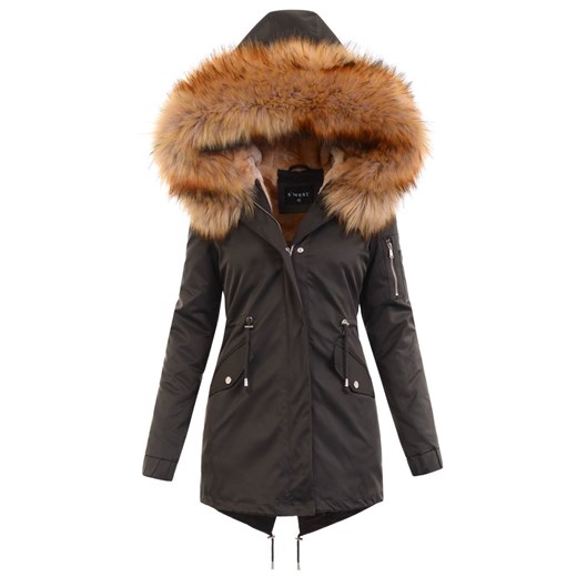 Kurtka damska z kapturem długa 