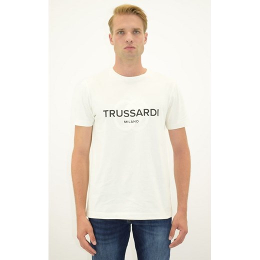 T-shirt męski  Trussardi 52T00514 1T005461 kremowy (XXL) Trussardi XXL Royal Shop okazja