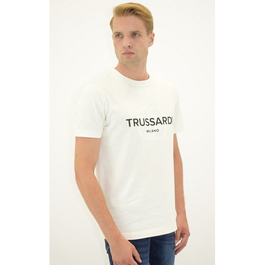 T-shirt męski  Trussardi 52T00514 1T005461 kremowy (XXL) Trussardi XXL promocyjna cena Royal Shop