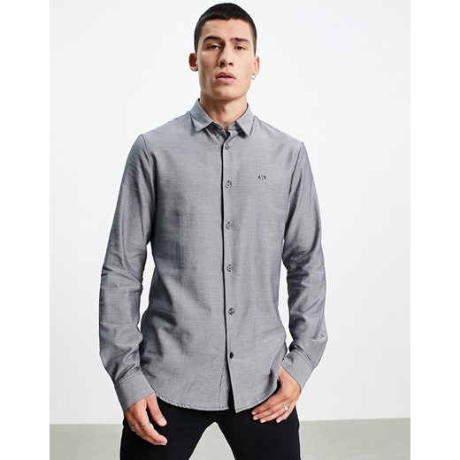Koszula męska Armani Exchange z długim rękawem z klasycznym kołnierzykiem