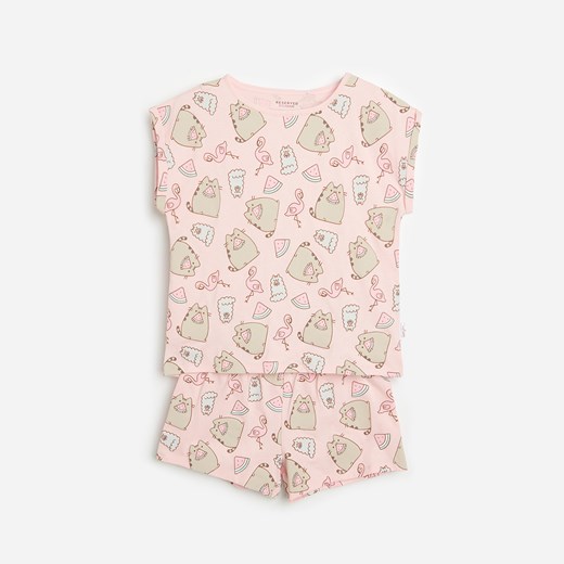 Reserved - Bawełniana piżama Pusheen - Różowy Reserved 158/164 okazyjna cena Reserved