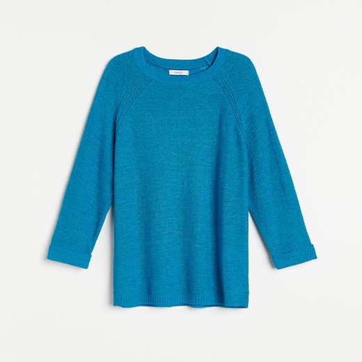 Reserved - Sweter z raglanowymi rękawami - Turkusowy Reserved M Reserved promocyjna cena
