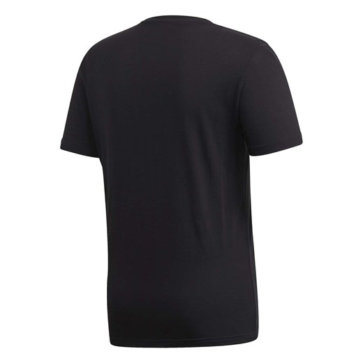 Czarny t-shirt męski Adidas z napisem z krótkimi rękawami 