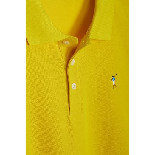 Żółty t-shirt męski Polo Club 
