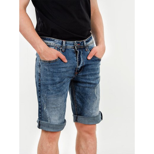 Męskie szorty jeansowe Szachownica 35 Szachownica wyprzedaż