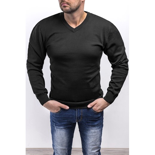 bluza /sweter męski 2200 - czarny ze sklepu Risardi w kategorii Swetry męskie - zdjęcie 120320257