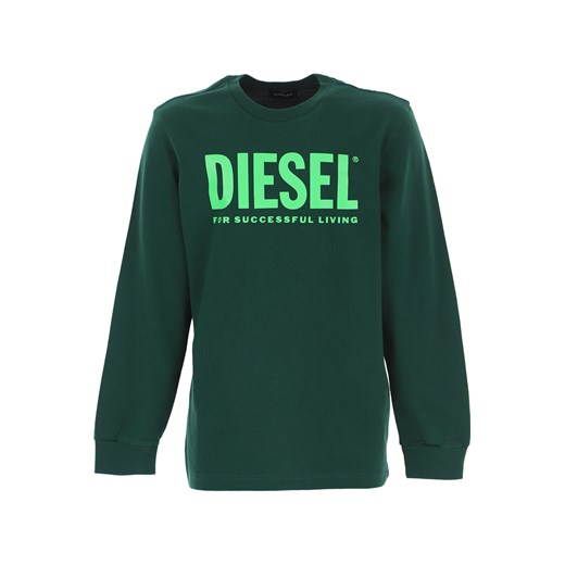 Diesel Koszulka Dziecięca dla Chłopców, zielony, Bawełna, 2021, 10Y 12Y 14Y 16Y 4Y 6Y 8Y Diesel 14Y RAFFAELLO NETWORK