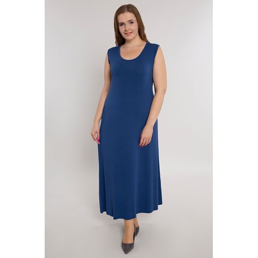 Sukienka maxi w kolorze niebieskim 48 Modne Duże Rozmiary