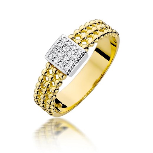 złoty pierścionek z brylantem 0.08ct Irbis.style 10 irbis.style