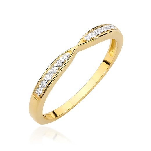 złoty pierścionek z brylantem 0.10ct Irbis.style 11 irbis.style