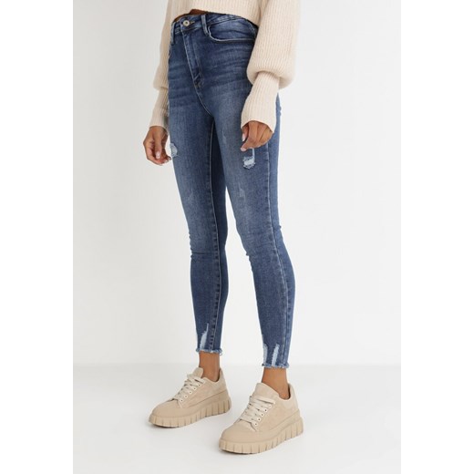 Niebieskie Jeansy Skinny Phinaleia XS Born2be Odzież
