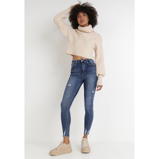 Niebieskie Jeansy Skinny Phinaleia XL Born2be Odzież