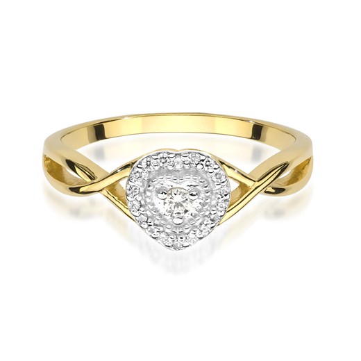 złoty pierścionek z brylantem 0.13ct Irbis.style 24 irbis.style