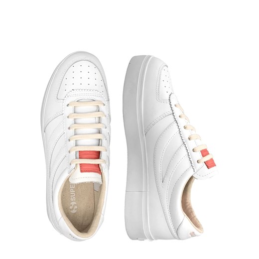 Buty sportowe damskie białe SUPERGA sneakersy sznurowane