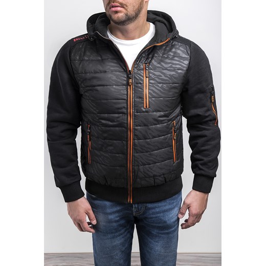 Męska kurtka/bluza w80805 czarny-pomarańcz Risardi S promocja Risardi