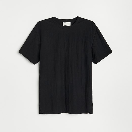 Reserved - Gładka koszulka BASIC - Czarny Reserved M wyprzedaż Reserved