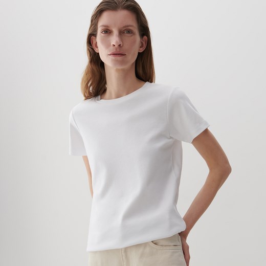 Reserved - PREMIUM T-shirt z bawełny organicznej - Biały Reserved XL Reserved