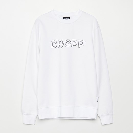 Cropp - Bluza basic z nadrukiem - Biały Cropp XXL Cropp