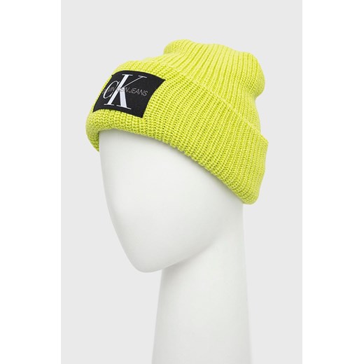 Żółta czapka zimowa męska Calvin Klein 
