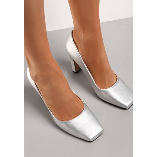 Srebrne Czółenka Thessedeia Renee 38 renee.pl