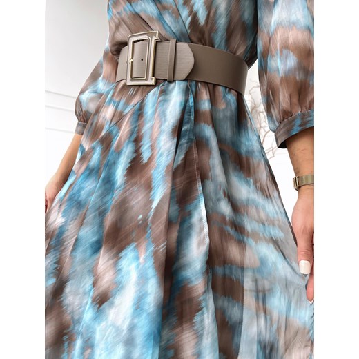 Sukienka na jesień maxi Exclusive Line 36-42 niebieska Versada M/38 Versada