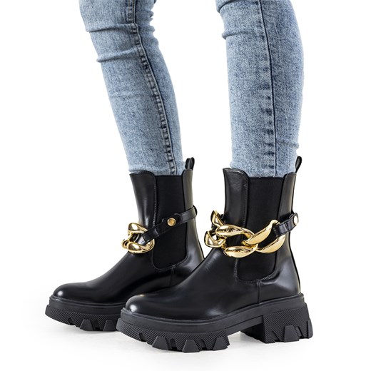Botki czarne casual