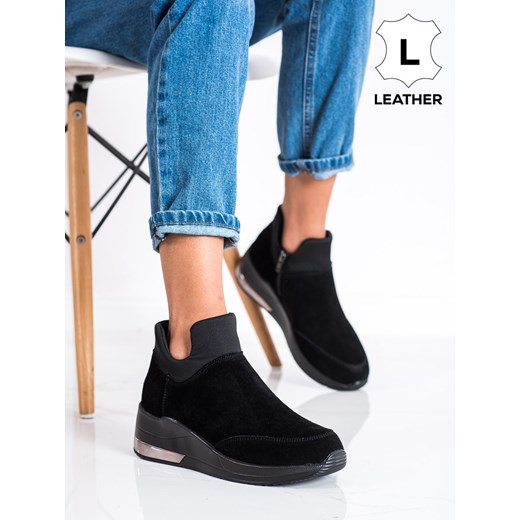 Buty sportowe damskie CzasNaButy sneakersy ze skóry 