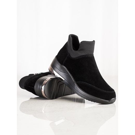 Buty sportowe damskie CzasNaButy sneakersy na lato bez zapięcia ze skóry płaskie 