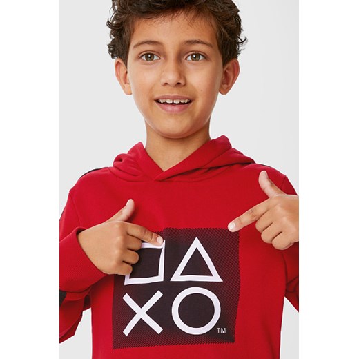 C&A PlayStation-bluza z kapturem, Czerwony, Rozmiar: 122-128 170-176 C&A