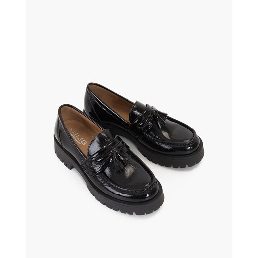 Mokasyny Kulig casual skórzane jesienne bez zapięcia płaskie 